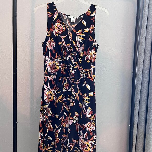 WHBM Floral Faux-Wrap Dress Womens Size 8 - Picture 2 of 4